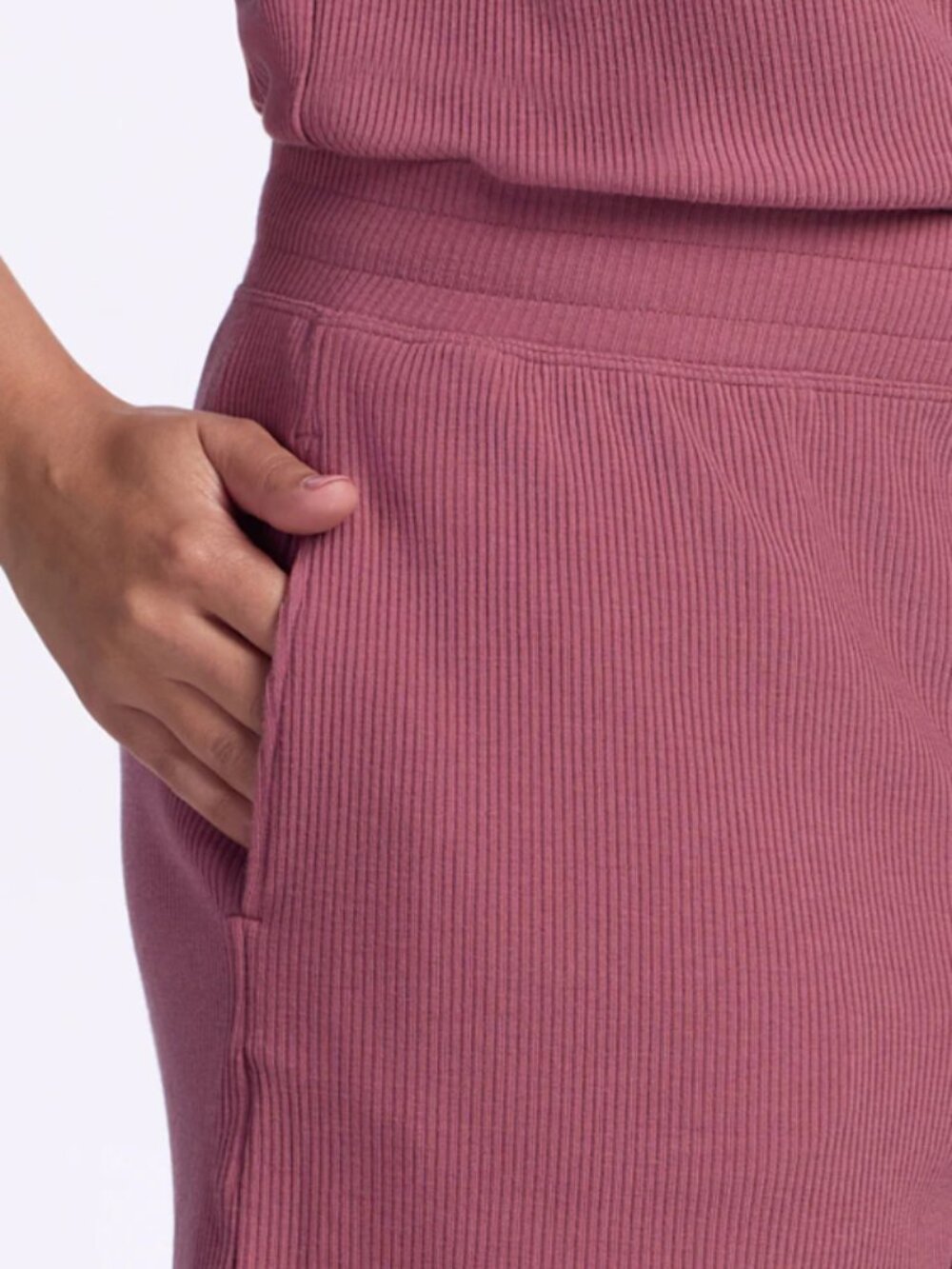 Woolx Maisey Ribbed Shorts "Powdered Rose" Size M - Picture 4 of 7